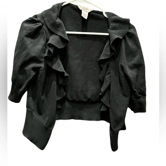 Candies cropped coat blouse black XL - Picture 1 of 3